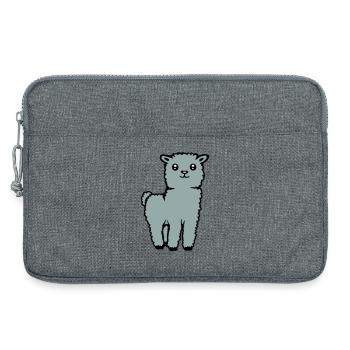 Cute Alpaca Llama Animal Soft Fluffy Comic - Laptop bag 13" - heather grey - Front