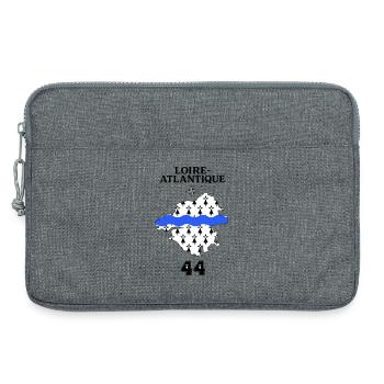 Loire Atlantique 44 - Sacoche pour ordinateur portable 13 pouces - gris chiné - Devant