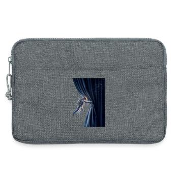 Derrière l’univers – Le rideau cosmique - Sacoche pour ordinateur portable 13 pouces - gris chiné - Devant