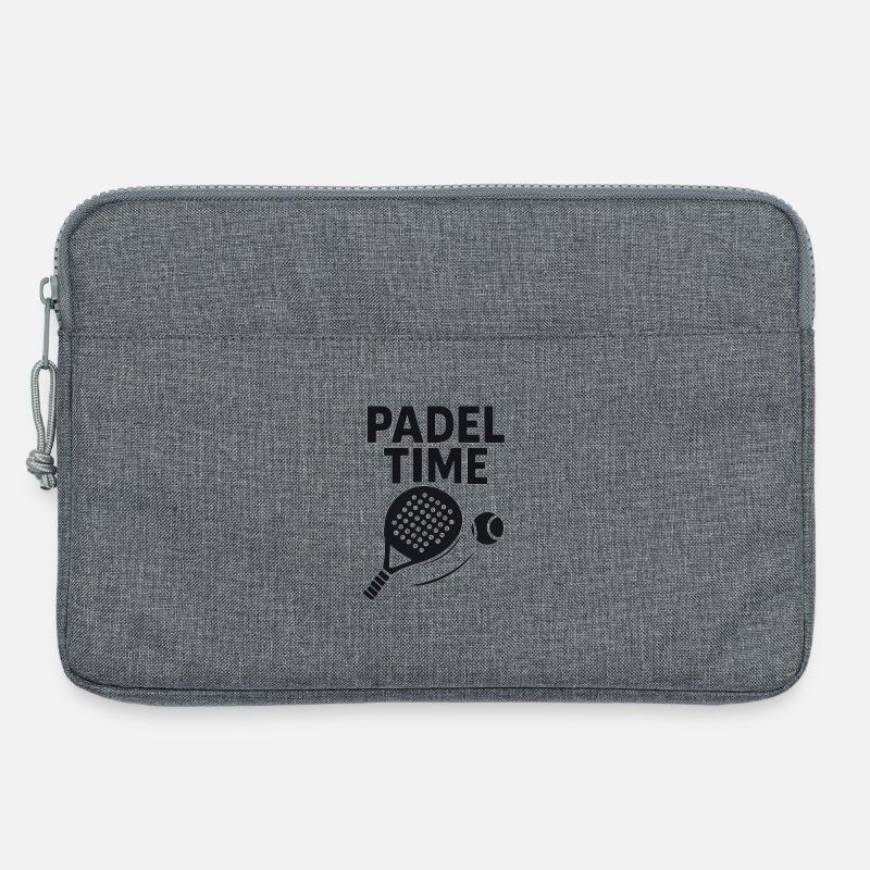 Padel Time – Paddle & Ball Graphics - Laptop bag 13" - heather grey