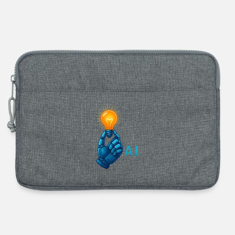 ai Tech Statement mit coolem Vibe funny - Laptoptasche 13" - Grau meliert