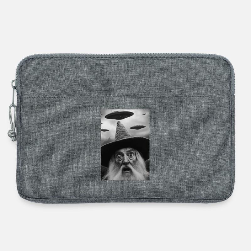 Zauberer mit Ufos - Laptoptasche 13" - Grau meliert