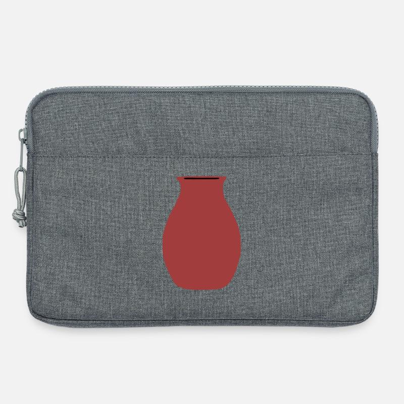Terrakotta-Vasen-Silhouette - Laptoptasche 13" - Grau meliert