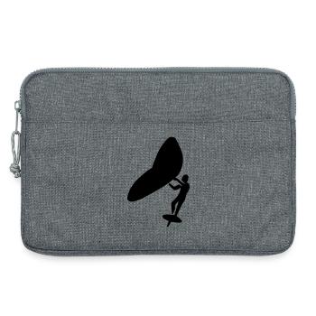 Wingfoil minimalistic logo - Laptoptasche 13" - Grau meliert - Vorne
