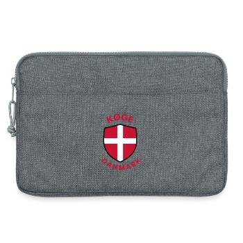 Écu du drapeau du Danemark de Køge - Sacoche pour ordinateur portable 13 pouces - gris chiné - Devant
