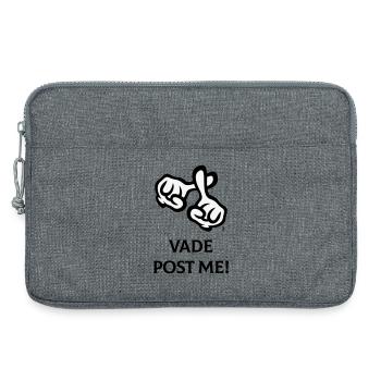 Vade Post Me ! (Croix / Bible / Religion / 2C) - Sacoche pour ordinateur portable 13 pouces - gris chiné - Devant