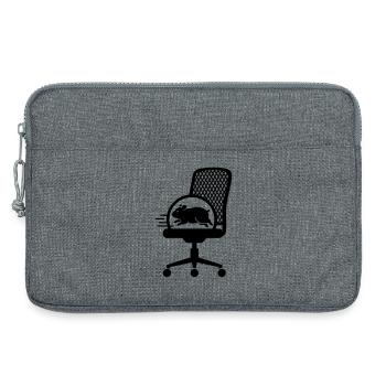 Stress du fauteuil de bureau de la roue de hamster - Sacoche pour ordinateur portable 13 pouces - gris chiné - Devant