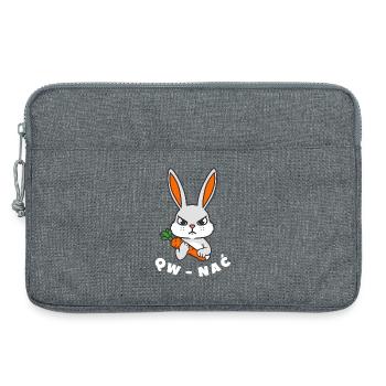 QW_NAC_SZARY_Z_BIALYM_NAPISEM - Sacoche pour ordinateur portable 13 pouces - gris chiné - Devant