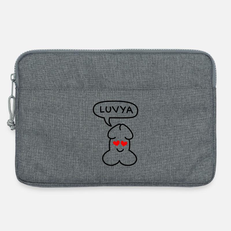 lustiges Junior-Luvya-Emoticon - Laptoptasche 13" - Grau meliert