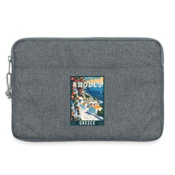 Découvrez la beauté intemporelle de Rhodes en Grèce - Sacoche pour ordinateur portable 13 pouces - gris chiné - Devant