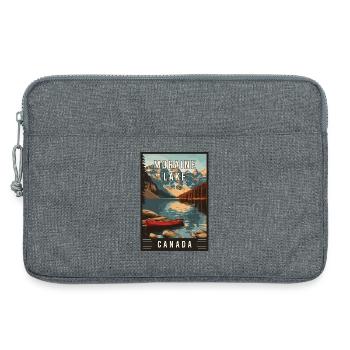 Découvrez le lac Moraine, Canada, parc national de Banff - Sacoche pour ordinateur portable 13 pouces - gris chiné - Devant