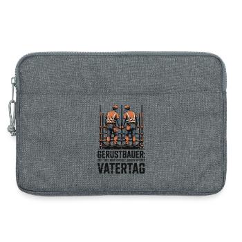 Gerüstbauer Papa Vatertag Geschenk Shirt 2026 - Laptoptasche 13" - Grau meliert - Vorne