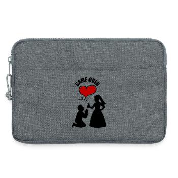 Brautpaar Ehepaar Hochzeit - Laptoptasche 13" - Grau meliert - Vorne