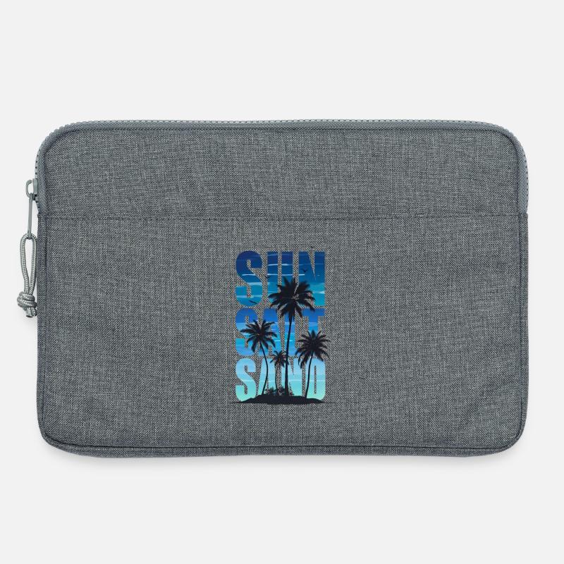 Sun Salt Sand – Sommer-Tropendesign - Laptoptasche 13" - Grau meliert