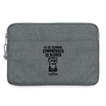 Genervter Otter | Lustiger Sarkasmus Bürohumor - Laptoptasche 13" - Grau meliert - Vorne