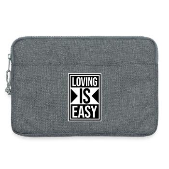 Loving Is Easy Inspirierend Romantisch Spruch Logo - Laptoptasche 13" - Grau meliert - Vorne