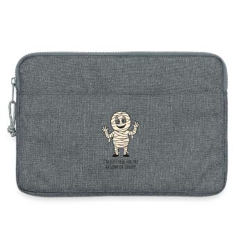 Here For The Halloween Candy Mummy - Funny Child - Laptop bag 13" - heather grey - Front
