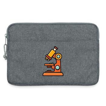 Mikroskop-Illustration fürs Laborabenteuer - Laptoptasche 13" - Grau meliert - Vorne