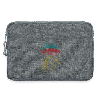 Endlich Schulkind 2026 Unicorn - Laptoptasche 13" - Grau meliert - Vorne