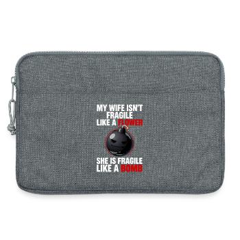 Female Strength Bomb Grafiken - Laptoptasche 13" - Grau meliert - Vorne