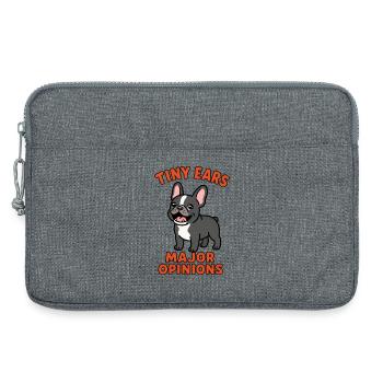 Tiny Ears Wichtige Meinungen Französischer Bulldogge - Laptoptasche 13" - Grau meliert - Vorne