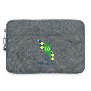 Île d'Oléron Carte Stylisée - Sacoche pour ordinateur portable 13 pouces - gris chiné - Devant