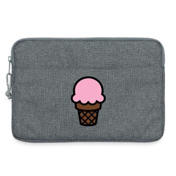 Eiscreme Waffel Icon - Laptoptasche 13" - Grau meliert - Vorne