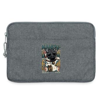 Maneki Oni Japanese Cat Streetwear Art Anime Kawai - Laptop bag 13" - heather grey - Front