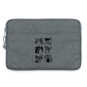Blumenvasen - Laptoptasche 13" - Grau meliert - Vorne