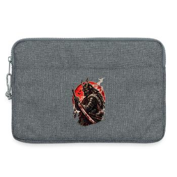 Guerrier Samouraï de la Lune de Sang - Sacoche pour ordinateur portable 13 pouces - gris chiné - Devant