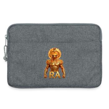 Ra - Ägyptischer Sonnengott | Goldener Falken - Laptoptasche 13" - Grau meliert - Vorne
