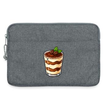 Tiramisu im Glas Kaffeecreme - Laptoptasche 13" - Grau meliert - Vorne