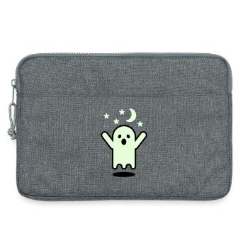 Lueur dans le fantôme noir - Sacoche pour ordinateur portable 13 pouces - gris chiné - Devant