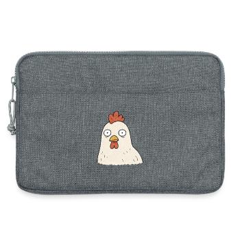 PETITS ACTIVISTES | Poulet - Sacoche pour ordinateur portable 13 pouces - gris chiné - Devant
