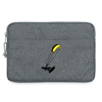 kite-surf - Laptop bag 13" - heather grey - Front