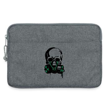 skull mask - Laptop bag 13" - heather grey - Front