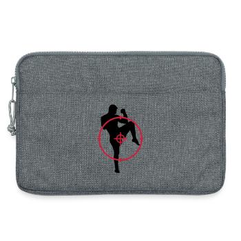 Kickboxing / Kickboxer / Kick Boxing / Kick Boxer - Laptop bag 13" - heather grey - Front