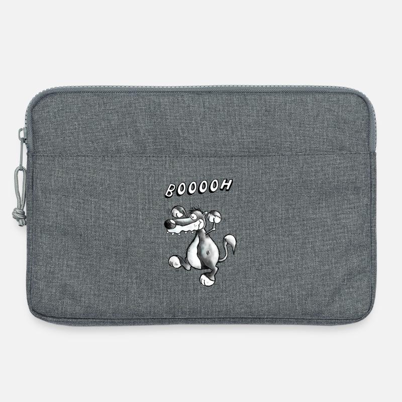 Wilder Wolf - Laptoptasche 13" - Grau meliert