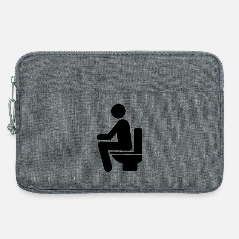 MANN AUF TOILETTE - Laptoptasche 13" - Grau meliert