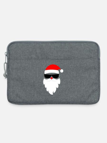 Cooler Weihnachtsmann Santa Nikolaus - Laptoptasche 13" - Grau meliert