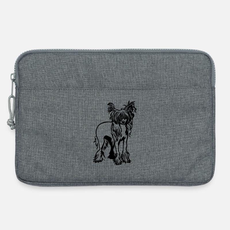 Chinesischer Schopfhund - Laptoptasche 13" - Grau meliert