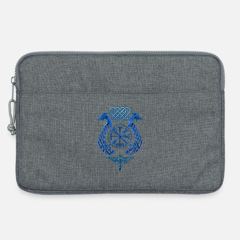 DrachenSymbol - Laptoptasche 13" - Grau meliert