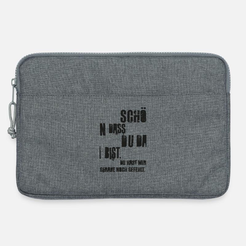 Schön dass du da bist, du hast mir noch gefehlt! - Laptoptasche 13" - Grau meliert