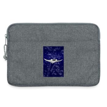 Manta swallows stars - Laptop bag 13" - heather grey - Front
