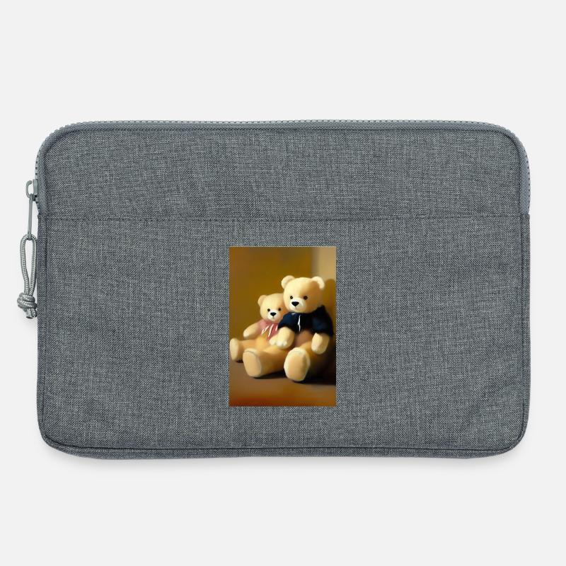 Teddybär - Laptoptasche 13" - Grau meliert