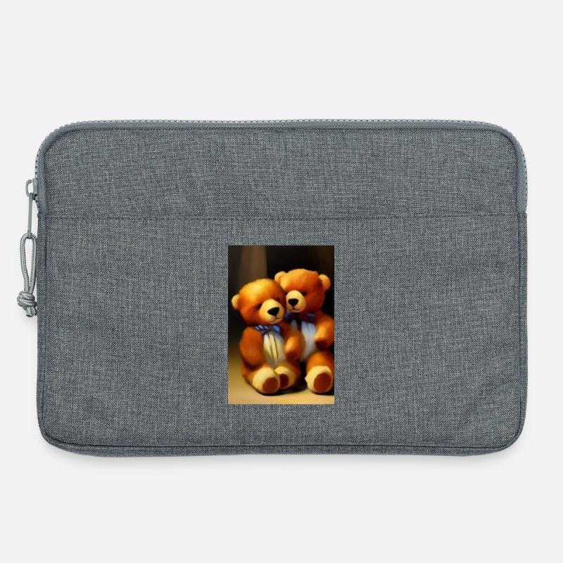 Teddybär - Laptoptasche 13" - Grau meliert