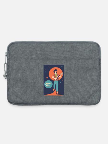 Musik ist mein Leben - Laptoptasche 13" - Grau meliert