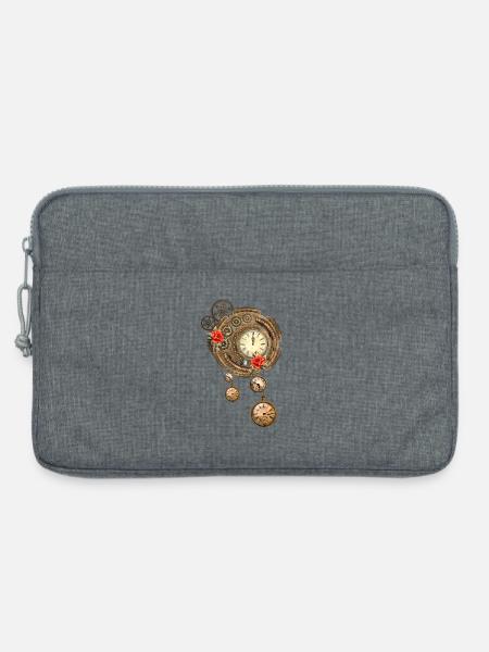 Wunderbare Steampunk-Uhr - Laptoptasche 13" - Grau meliert