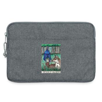 Carte de tarot « Sept d’épées » - Sacoche pour ordinateur portable 13 pouces - gris chiné - Devant