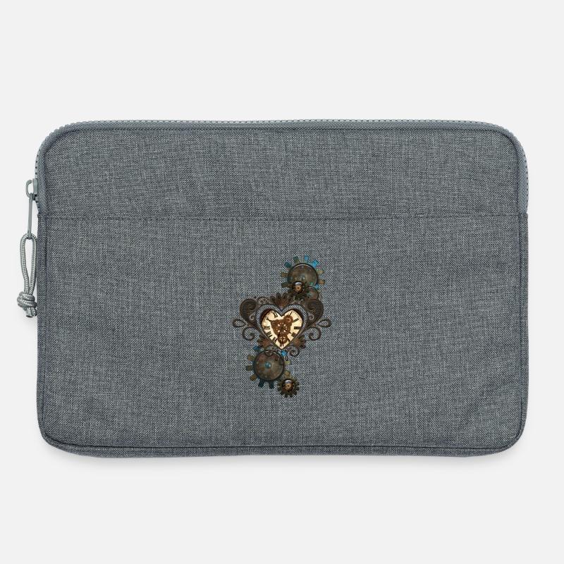 Das Herz des Steampunk - Laptoptasche 13" - Grau meliert
